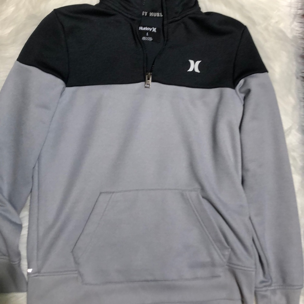 Boys charcoal and gray pullover